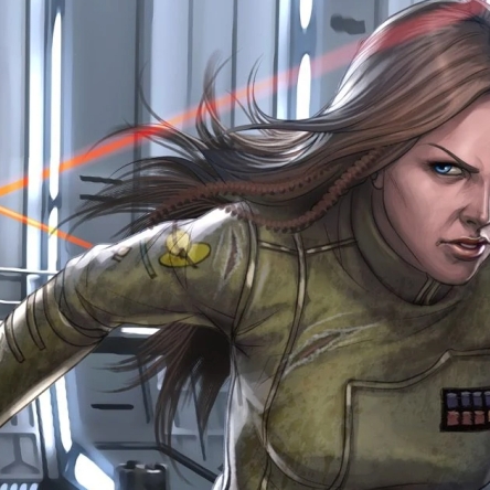 Star Wars: female villains: Natasi Daala escapes from the Rebels.